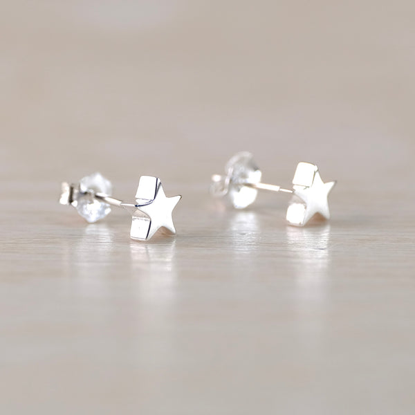 Silver Star Stud Earrings by JB Designs