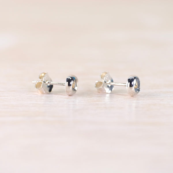 Silver and 9ct Gold Heart Stud Earrings.