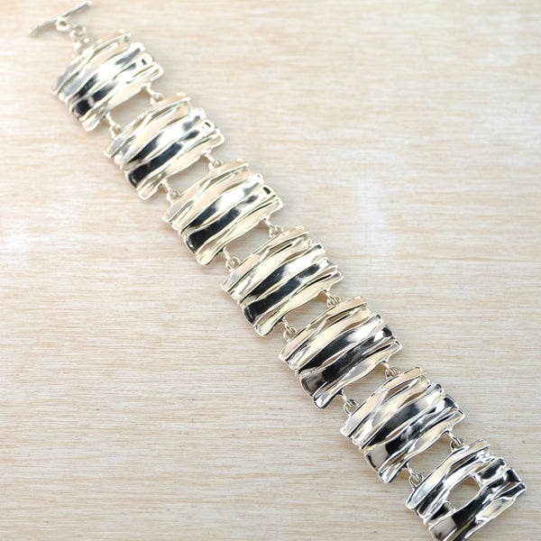 Statement Solid Sterling Silver Bracelet.