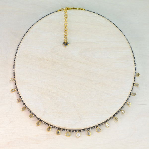 Multi Diamond Beaded Necklace by JB Designs.