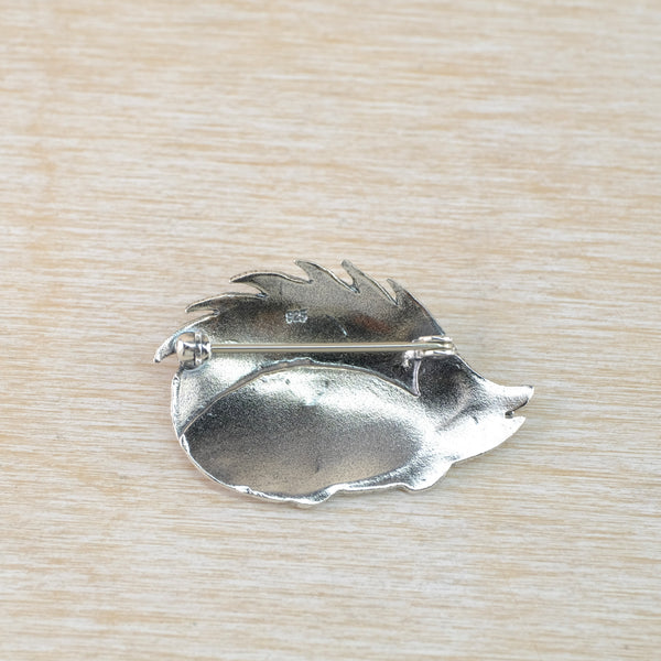 Silver Hedgehog Brooch.