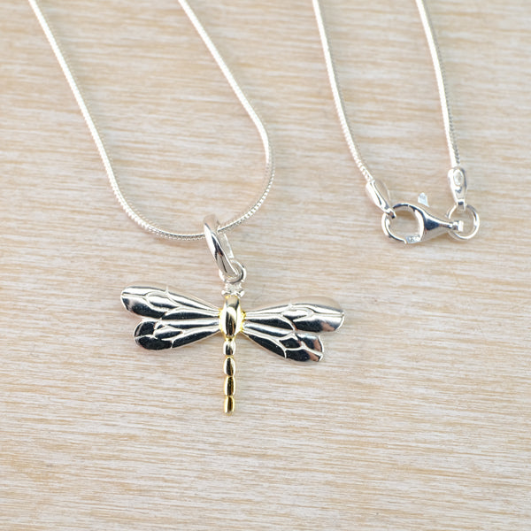 Silver Dragonfly Pendant.