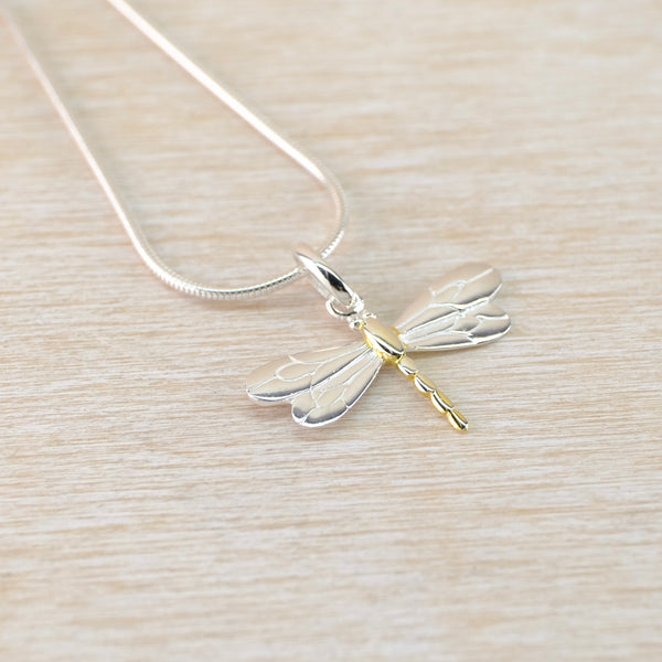 Silver Dragonfly Pendant.