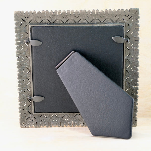 Cream Enamelled and Bejewelled Deco Style  Photo Frame.