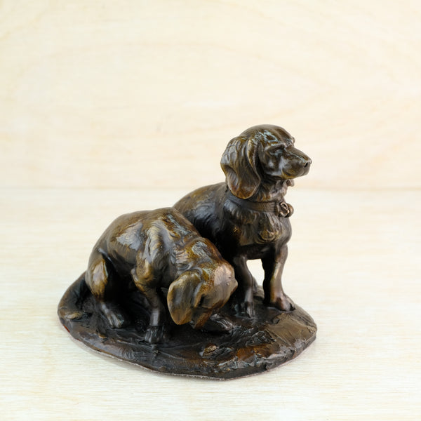 Limited Edition Bronze Sculpture of a Pair of Spaniels.