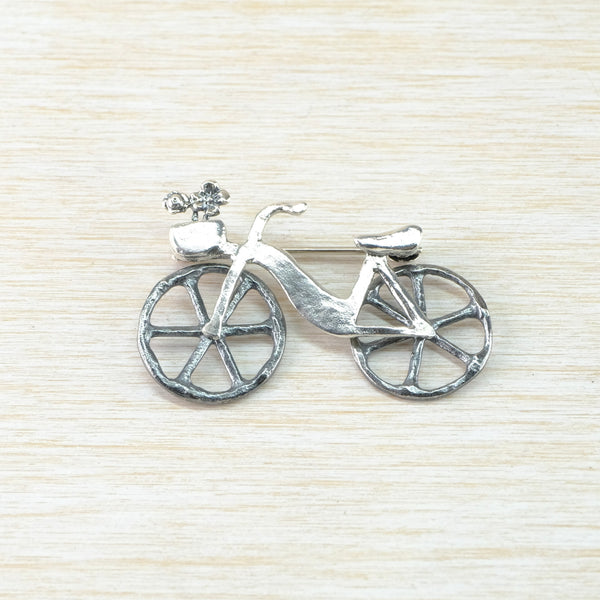 Sterling Silver Bicycle Brooch by JB Designs.