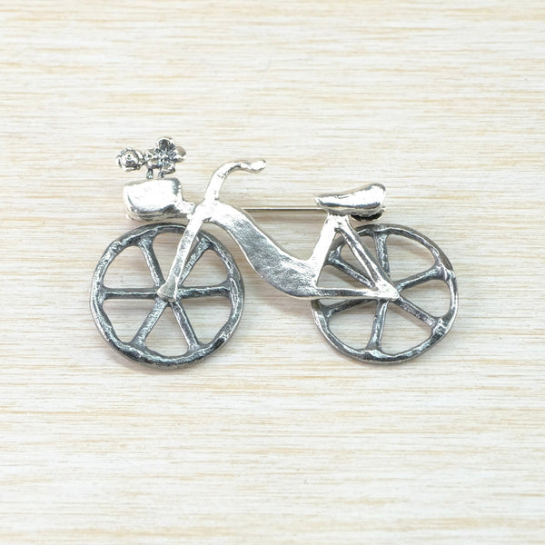 Sterling Silver Bicycle Brooch by JB – Smithsonia