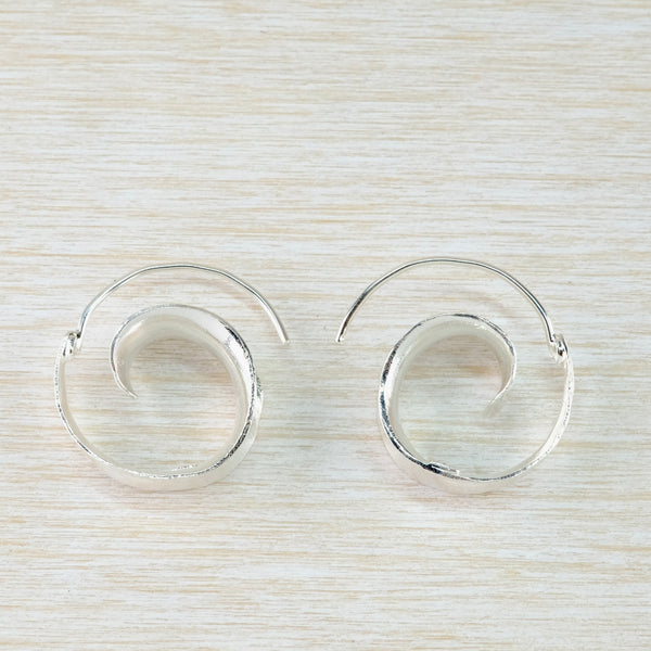 Organic Curved Hoop Earrings by JB Designs.