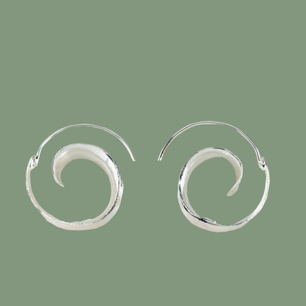 Organic Curved Hoop Earrings by JB Designs.
