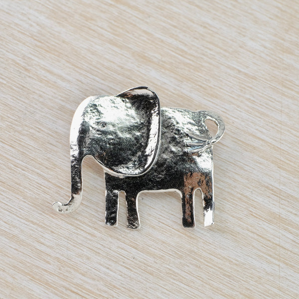 Sterling Silver Elephant Brooch.