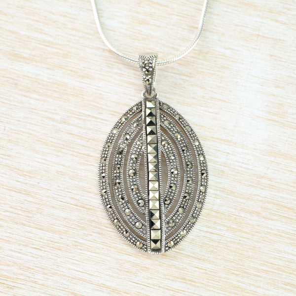 Marcasite and Sterling Silver Pendant.