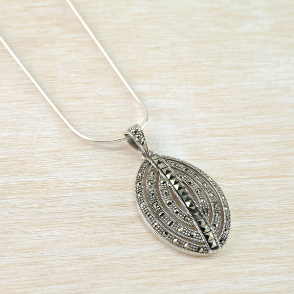 Marcasite and Sterling Silver Pendant.