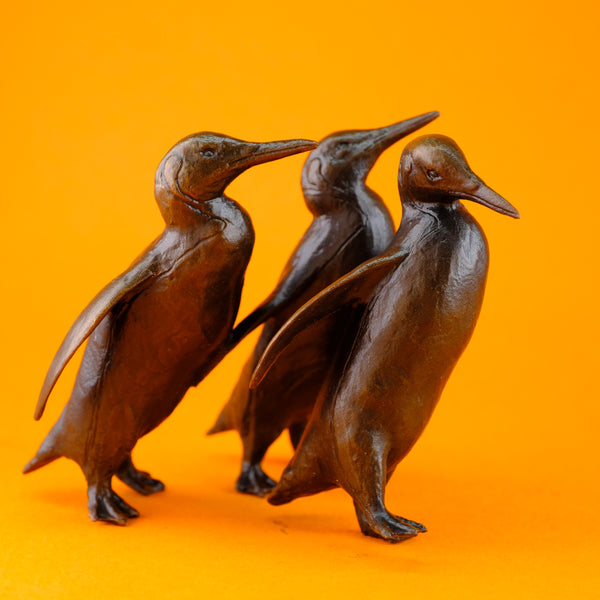 Bronze 'Three Penguins' by Michael Simpson