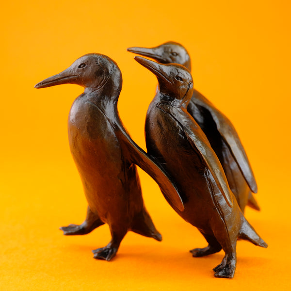Bronze 'Three Penguins' by Michael Simpson