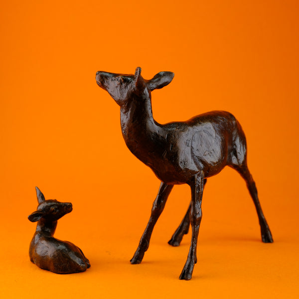 Bronze 'Hind and Fawn' by Michael Simpson