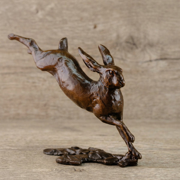 'Small Running Hare' Ltd Edition Foundry Bronze by Michael Simpson.