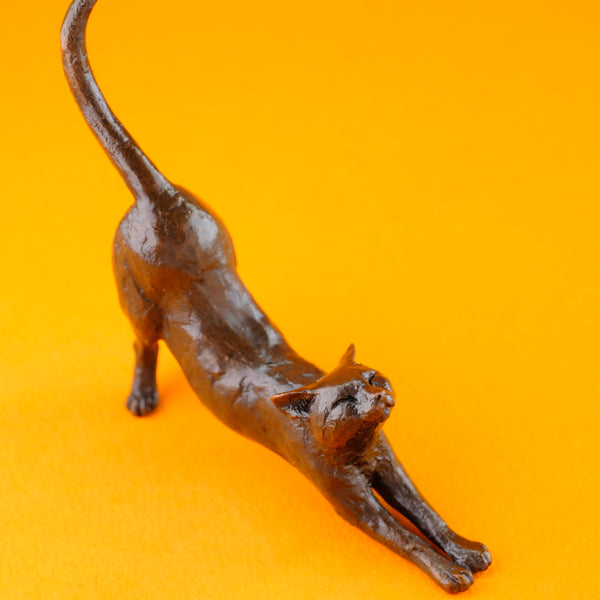 Bronze 'Stretching Cat'  by Michael Simpson