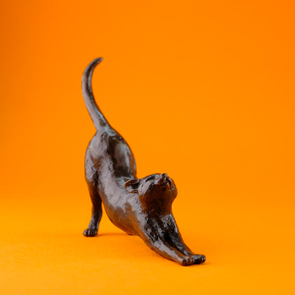 Bronze 'Stretching Cat'  by Michael Simpson