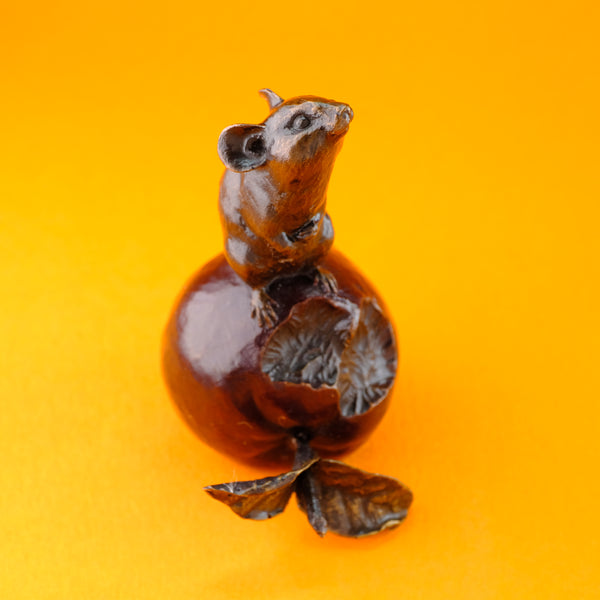 Limited Edition Bronze 'Mouse on Apple' By Michael Simpson.