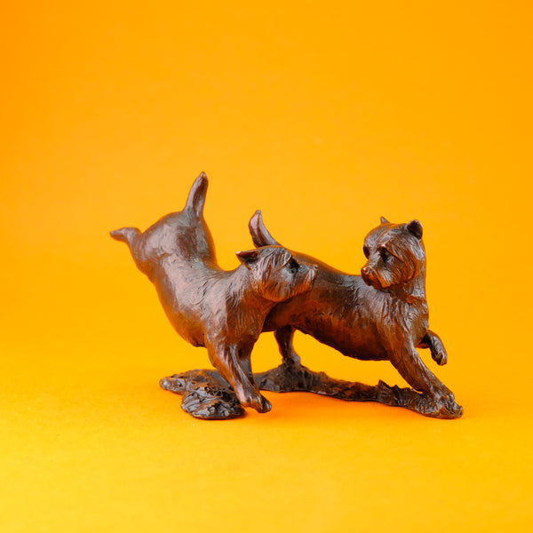 Pair Of Bronze Westies By Michael Simpson