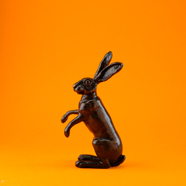Bronze Seated Hare by Steve Langford.