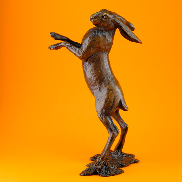 Bronze  'Medium Standing Hare' by Michael Simpson