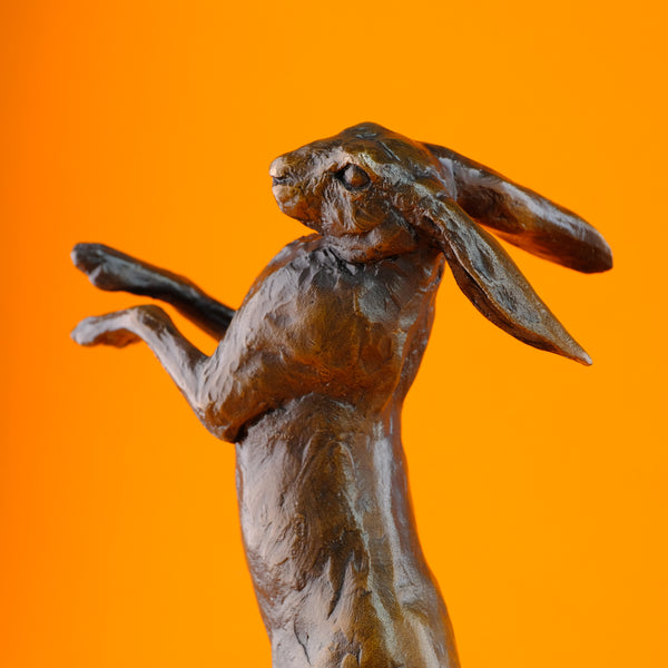Bronze  'Medium Standing Hare' by Michael Simpson