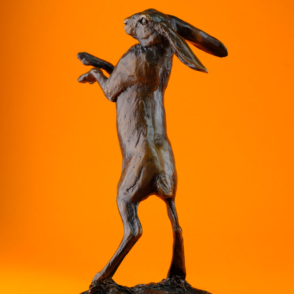 Bronze  'Medium Standing Hare' by Michael Simpson