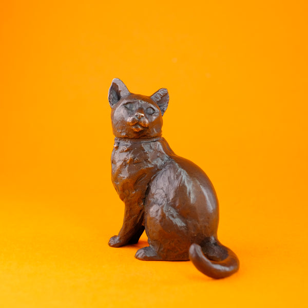 Bronze 'Sitting Cat' by Michael Simpson