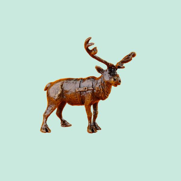 Bronze 'Reindeer' Miniature Sculptures.