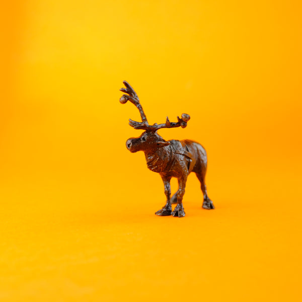 Bronze 'Reindeer' Miniature Sculptures.