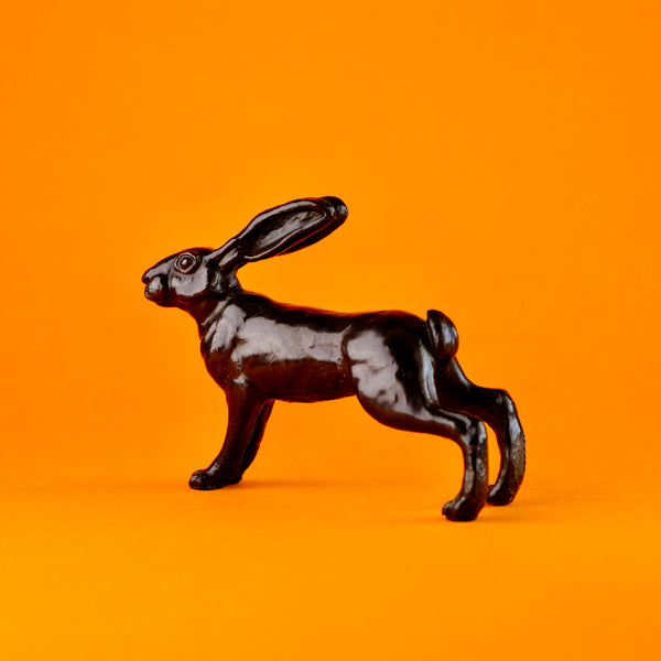 Bronze Standing Hare by Steve Langford.