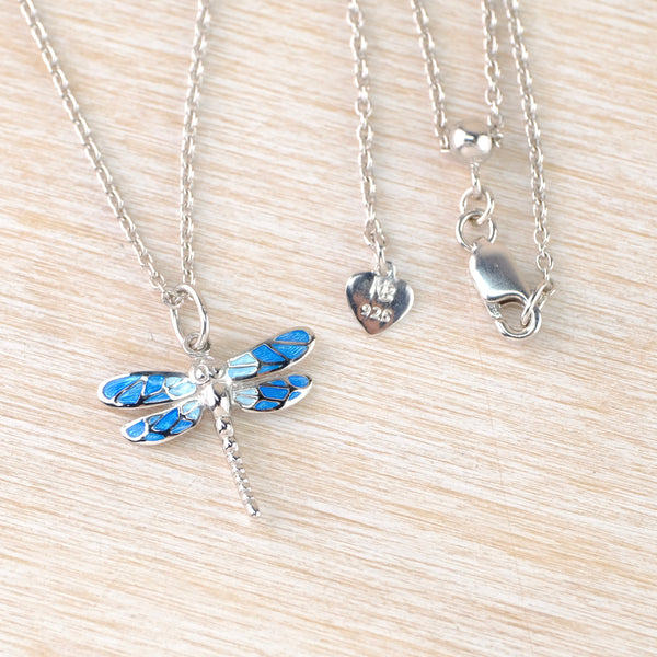 Fine Enamel and Silver Dragonfly Pendant by Nicole Barr.