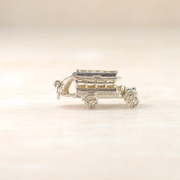 Vintage Silver 'Bus' Charm.