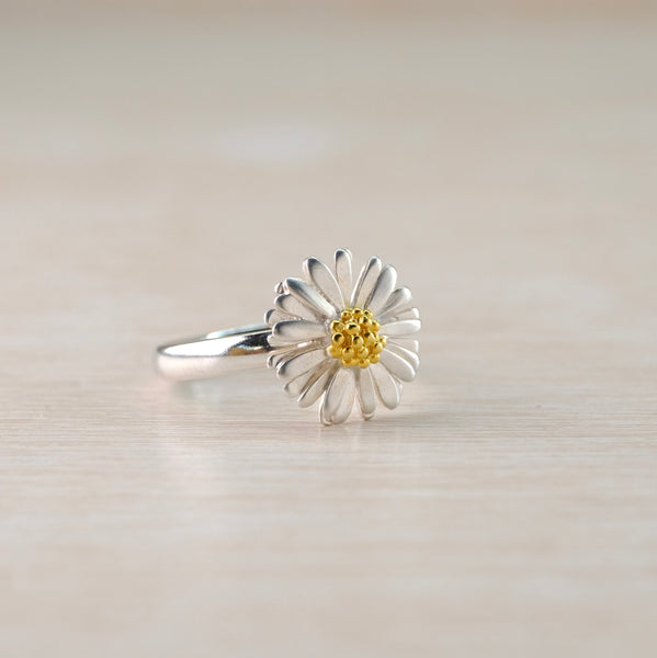 Sheena McMaster Silver and Gold Plated Daisy Ring.