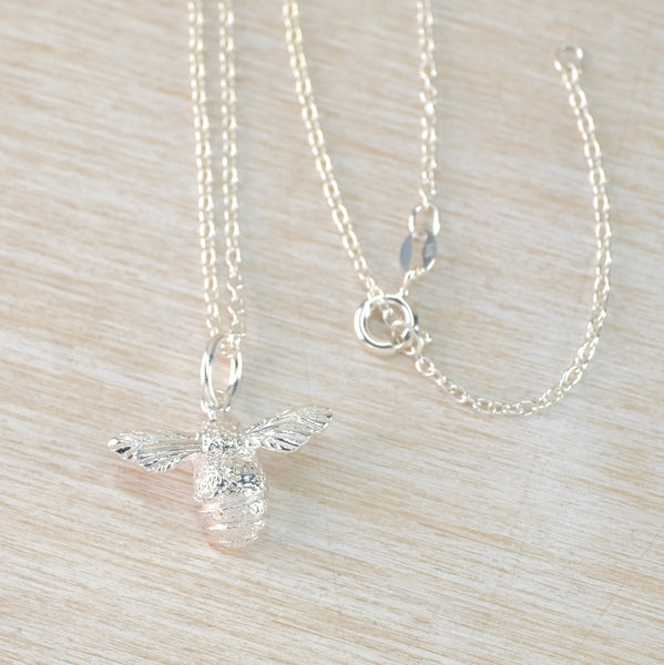 Silver Bee Pendant.