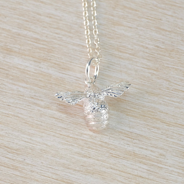 Silver Bee Pendant.
