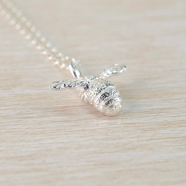 Silver Bee Pendant.