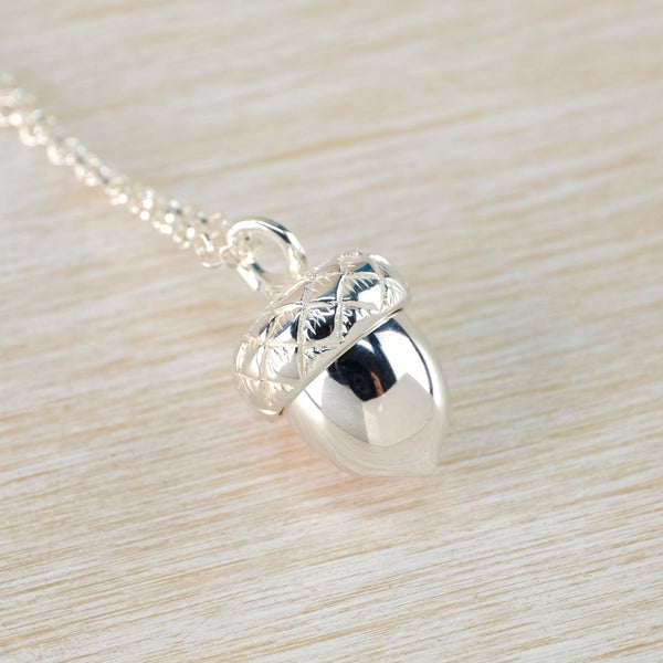 Silver Acorn 'Love In a Nutshell' Locket Pendant.