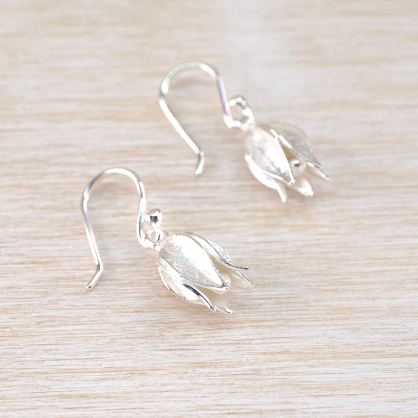 Flower Head Drop Earrings.