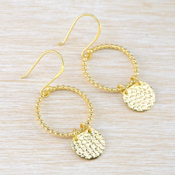 Stylish Gold Plated on Silver Earrings by JB Designs.
