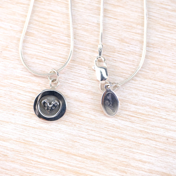 Linda Macdonald Handmade Silver Heart Pendant.