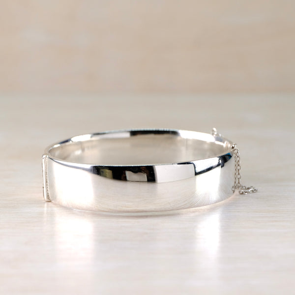 Vintage Silver Bangle Bracelet Hallmarked in Chester 1961