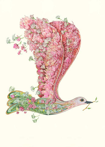 'Dove of Peace' Blank Greetings Card by DM Collection.