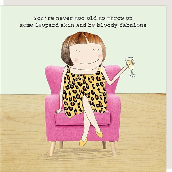 Rosie Made a Thing 'Leopard Skin' Greetings Card.