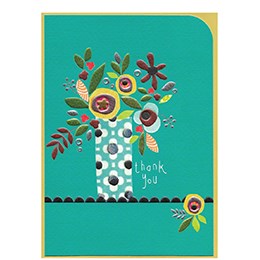 Floral 'Thank you' Card by Cinnamon Aitch.
