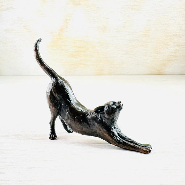 Bronze 'Stretching Cat'  by Michael Simpson