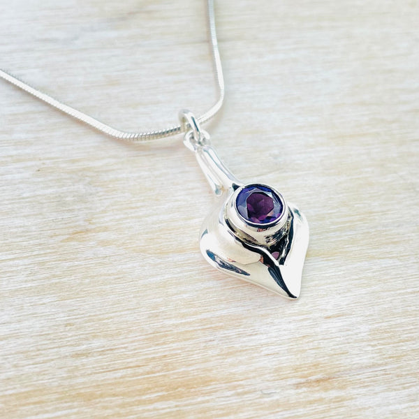 Fine Amethyst and Sterling Silver Pendant by JB Designs.
