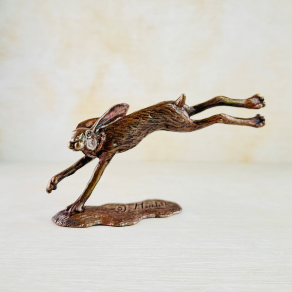 Leaping Bronze Hare by David Meredith