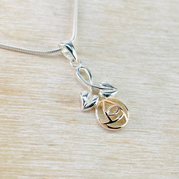 Silver and Gold Plated Mackintosh Style Pendant.